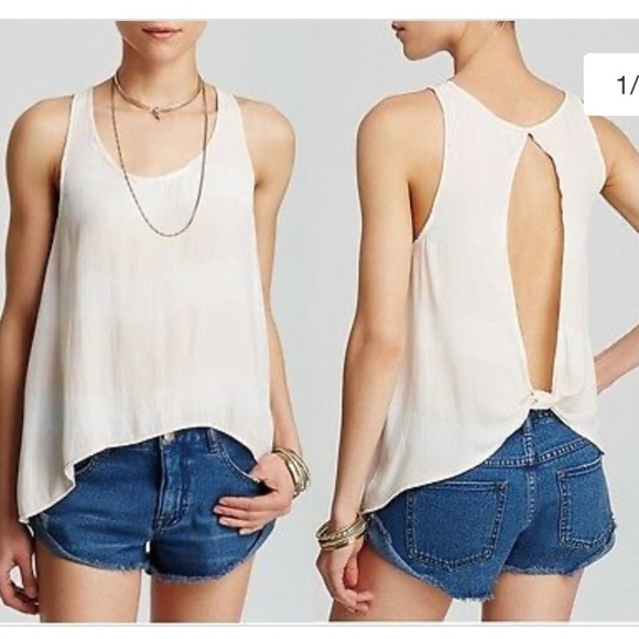 Free People Tops - Free People Washed Away Drapy Tank Top Size Small